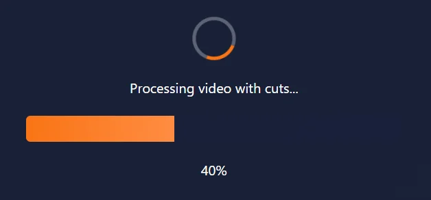 Click process button to start processing